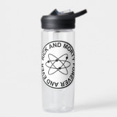 リックとモティ永遠に永遠に刻まれる原子団バッジ ウォーターボトル (左面)