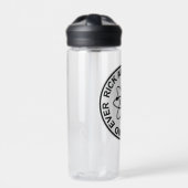 リックとモティ永遠に永遠に刻まれる原子団バッジ ウォーターボトル (正面)