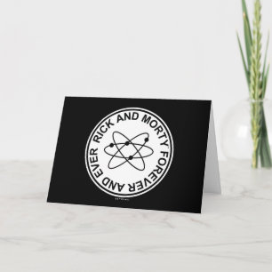 リックとモティ永遠に永遠に刻まれる原子団バッジ カード