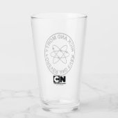 リックとモティ永遠に永遠に刻まれる原子団バッジ タンブラーグラス (裏面)