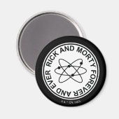 リックとモティ永遠に永遠に刻まれる原子団バッジ マグネット (正面/裏面)