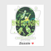 リックとモティ落下引用文バッジ シール (シート)