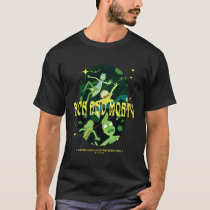 リックとモティ落下引用文バッジ Tシャツ