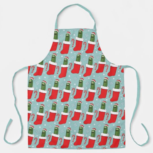 リックとモティ |クリスマス・ピックル・リック・パターン エプロン (正面)