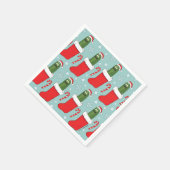 リックとモティ |クリスマス・ピックル・リック・パターン スタンダードカクテルナプキン (角)