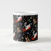 リックとモティ |トナカイそりのクリスマスパターン ジャンボコーヒーマグカップ (正面)