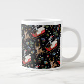 リックとモティ |トナカイそりのクリスマスパターン ジャンボコーヒーマグカップ (右)