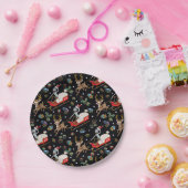 リックとモティ |トナカイそりのクリスマスパターン ペーパープレート (パーティー)