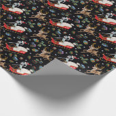 リックとモティ |トナカイそりのクリスマスパターン ラッピングペーパー (角)