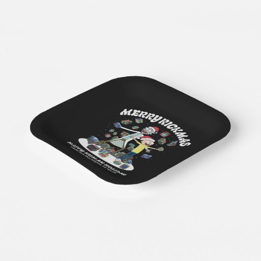 リックとモティ |リクメリーマスプレゼント ペーパープレート (傾斜あり)