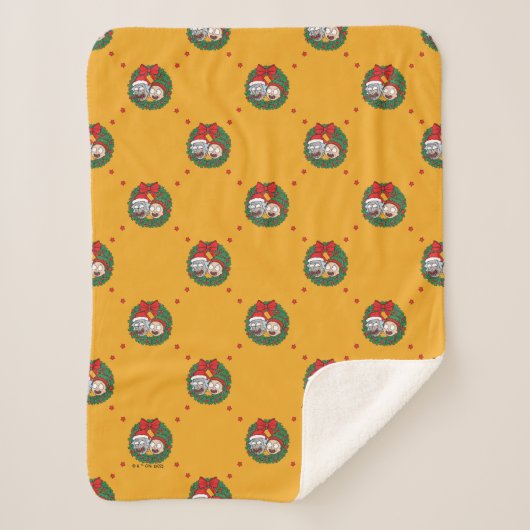 リックとモティ |休日リースパターン シェルパブランケット (正面)