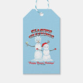 リックとモティ |雪だるまシーズンの挨拶 ギフトタグ (正面)