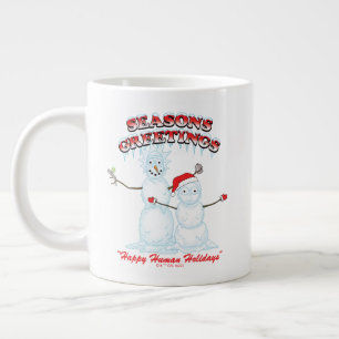 リックとモティ  雪だるまシーズンの挨拶 ジャンボコーヒーマグカップ
