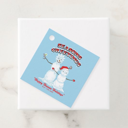 リックとモティ |雪だるまシーズンの挨拶 フェイバータグ (インサイチュ)