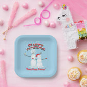 リックとモティ |雪だるまシーズンの挨拶 ペーパープレート (パーティー)