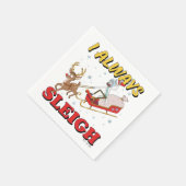 リックとモティ | I Always Sleigh スタンダードカクテルナプキン (角)