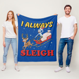 リックとモティ   I Always Sleigh フリースブランケット