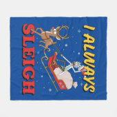 リックとモティ | I Always Sleigh フリースブランケット (正面(横))