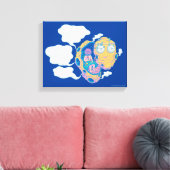 リックとモルティ™ |お客様の表示得 キャンバスプリント (インサイチュ (リビング))