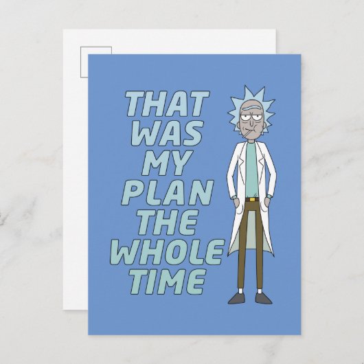 リックとモルティ™ |ずっと私の計画だった インビテーションポストカード (正面/裏面)