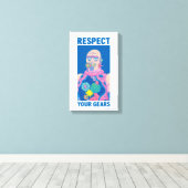 リックとモルティ™ |ギアを尊重 キャンバスプリント (インサイチュ (ウッドフロア))