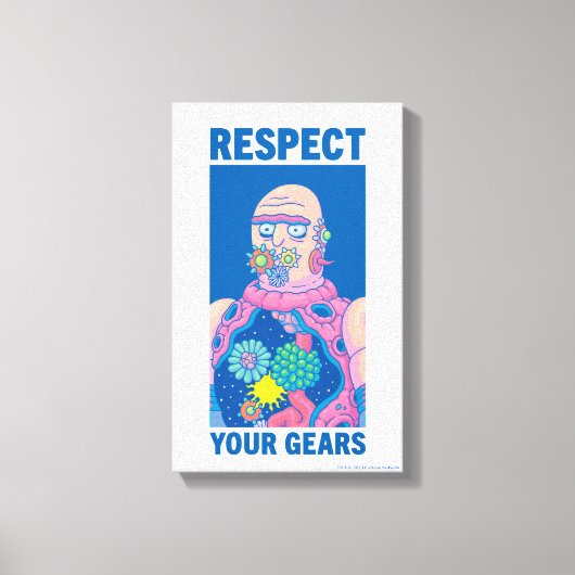 リックとモルティ™ |ギアを尊重 キャンバスプリント (正面)