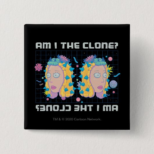 リックとモルティ™ |クローンは私か? 缶バッジ (正面)