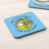 リックとモルティ™ |スタイル化されたモーティフライ引用文 コースター (左側)