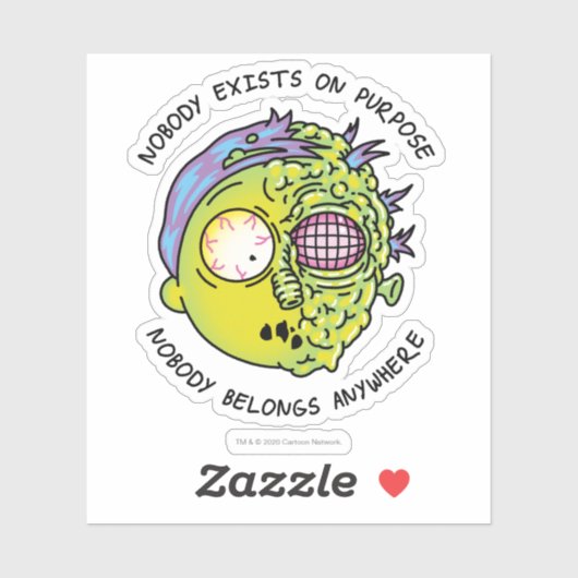 リックとモルティ™ |スタイル化されたモーティフライ引用文 シール (シート)