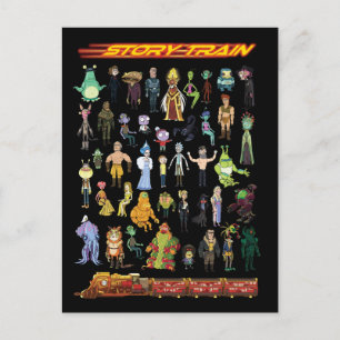 リックとモルティ™  ストーリートレイン インビテーションポストカード