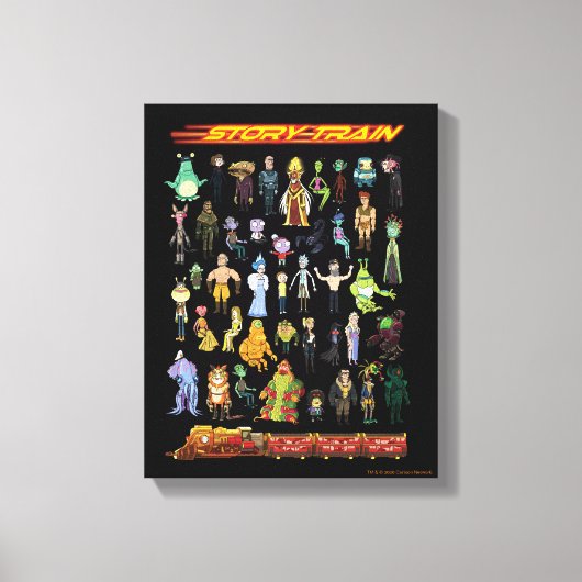 リックとモルティ™ |ストーリートレイン キャンバスプリント (正面)