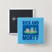 リックとモルティ™ |ポータルからのピーク 缶バッジ (正面&裏面)