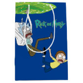 リックとモルティ™ |ポータルから落ちる ミディアムペーパーバッグ (正面)