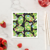 リックとモルティ™ |ポータルのパターンを介した落下 スタンダードカクテルナプキン (インサイチュ)