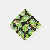 リックとモルティ™ |ポータルのパターンを介した落下 スタンダードカクテルナプキン (角)