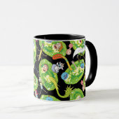 リックとモルティ™ |ポータルのパターンを介した落下 マグカップ (正面右)