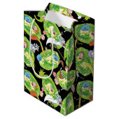 リックとモルティ™ |ポータルのパターンを介した落下 ミディアムペーパーバッグ (裏面アングル)