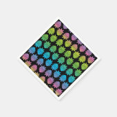 リックとモルティ™ |レインボーリック頭パターン スタンダードカクテルナプキン (角)