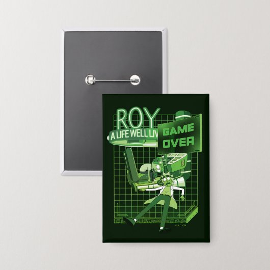 リックとモルティ™ | ロイ・ア・ライフ 缶バッジ (正面/裏面)