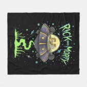 リックとモルティ™ |図解入りの、写真付きの宇宙飛行図 フリースブランケット (正面(横))