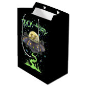 リックとモルティ™ |図解入りの、写真付きの宇宙飛行図 ミディアムペーパーバッグ (裏面アングル)