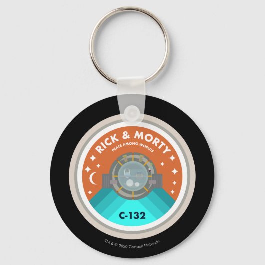 リックとモルティ™ |外部空間パッチパターン キーホルダー (正面)