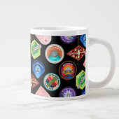 リックとモルティ™ |外部空間パッチパターン ジャンボコーヒーマグカップ (右)