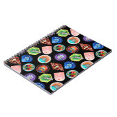 リックとモルティ™ |外部空間パッチパターン ノートブック (左側)