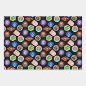 リックとモルティ™ |外部空間パッチパターン ラッピングペーパーシート (正面)