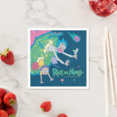 リックとモルティ™ |感染したポータルからの落下 スタンダードカクテルナプキン (インサイチュ)