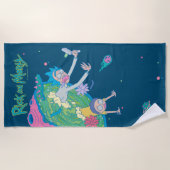 リックとモルティ™ |感染したポータルからの落下 ビーチタオル (正面)