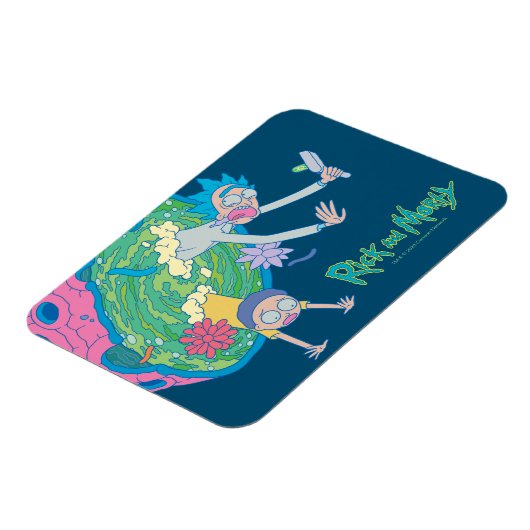 リックとモルティ™ |感染したポータルからの落下 マグネット (左側)