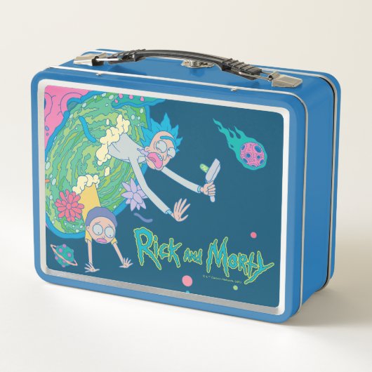 リックとモルティ™ |感染したポータルからの落下 メタルランチボックス (裏面)