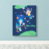 リックとモルティ™ |感染したポータルジャンプ キャンバスプリント (インサイチュ (ウッドフロア))